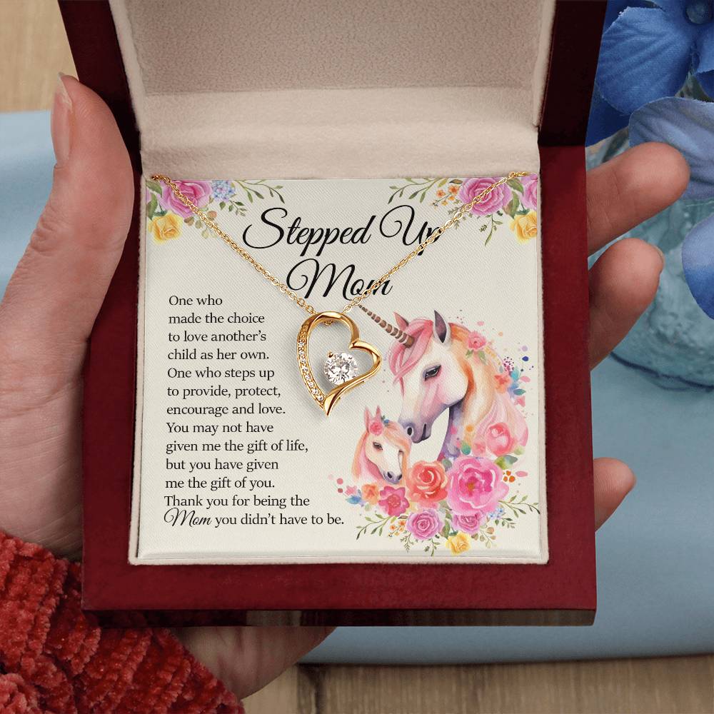 Stepped Up Mom, Forever Heart Necklace