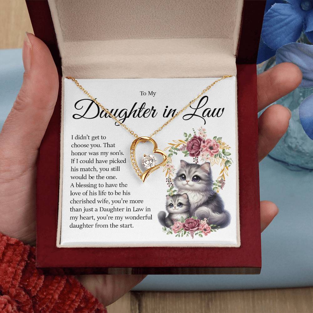 Daughter In Law, Forever Heart Necklace