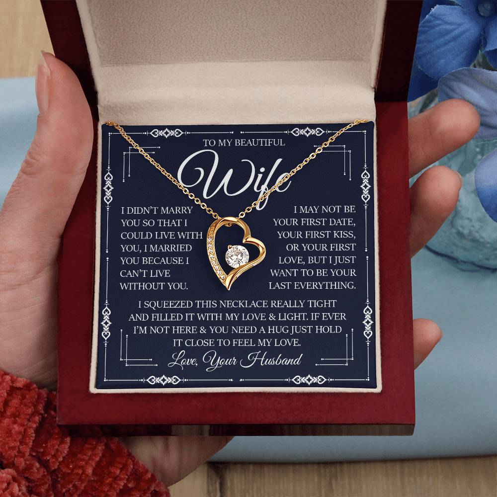 To My Beautiful Wife, Forever Love Necklace