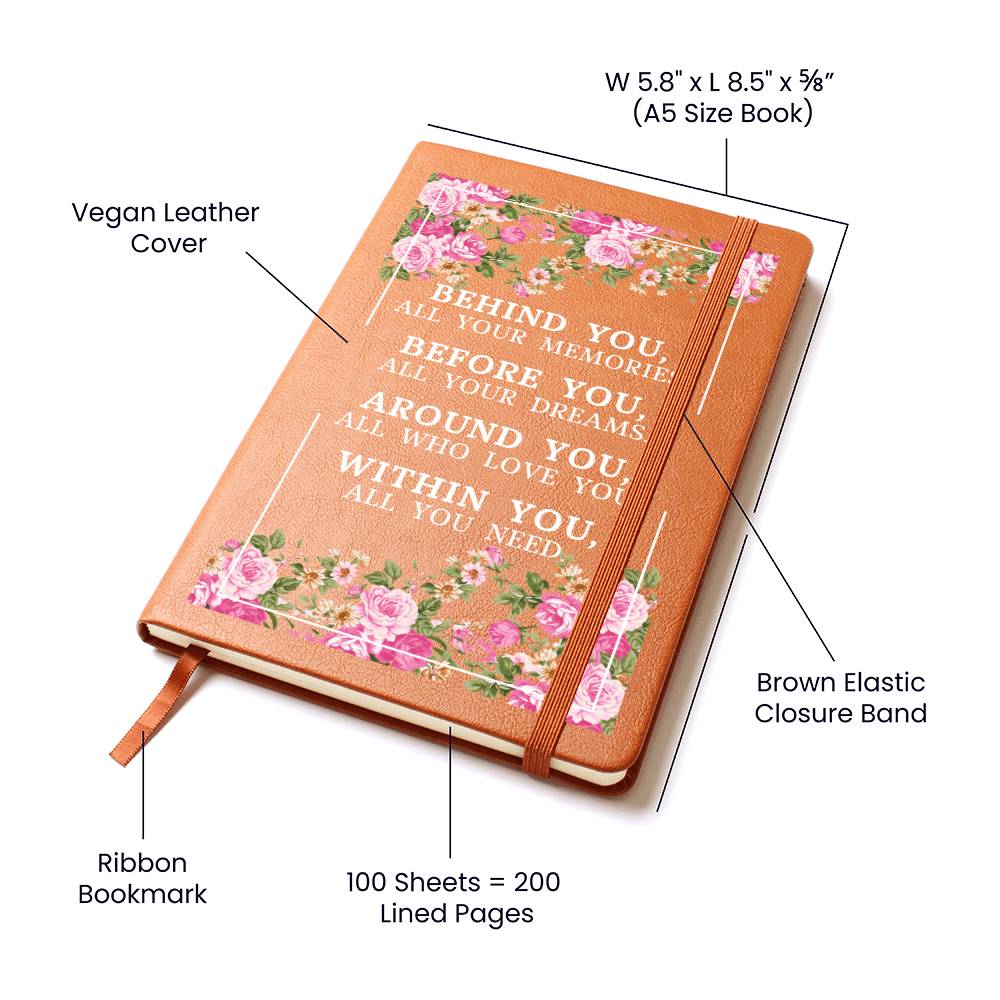 Bonus Mom Gift, Graphic Leather Journal