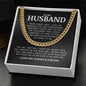 To My Husband "Never Forget That I Love You" Cuban Link Chain