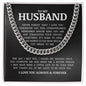 To My Husband "Never Forget That I Love You" Cuban Link Chain