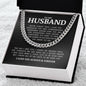To My Husband "Never Forget That I Love You" Cuban Link Chain