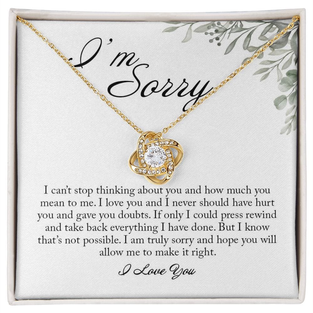 I'm Sorry Gift, Love Knot Necklace