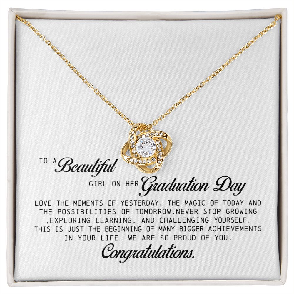 To a Beautiful Girl on Her Graduation Day, Love Knot Necklace