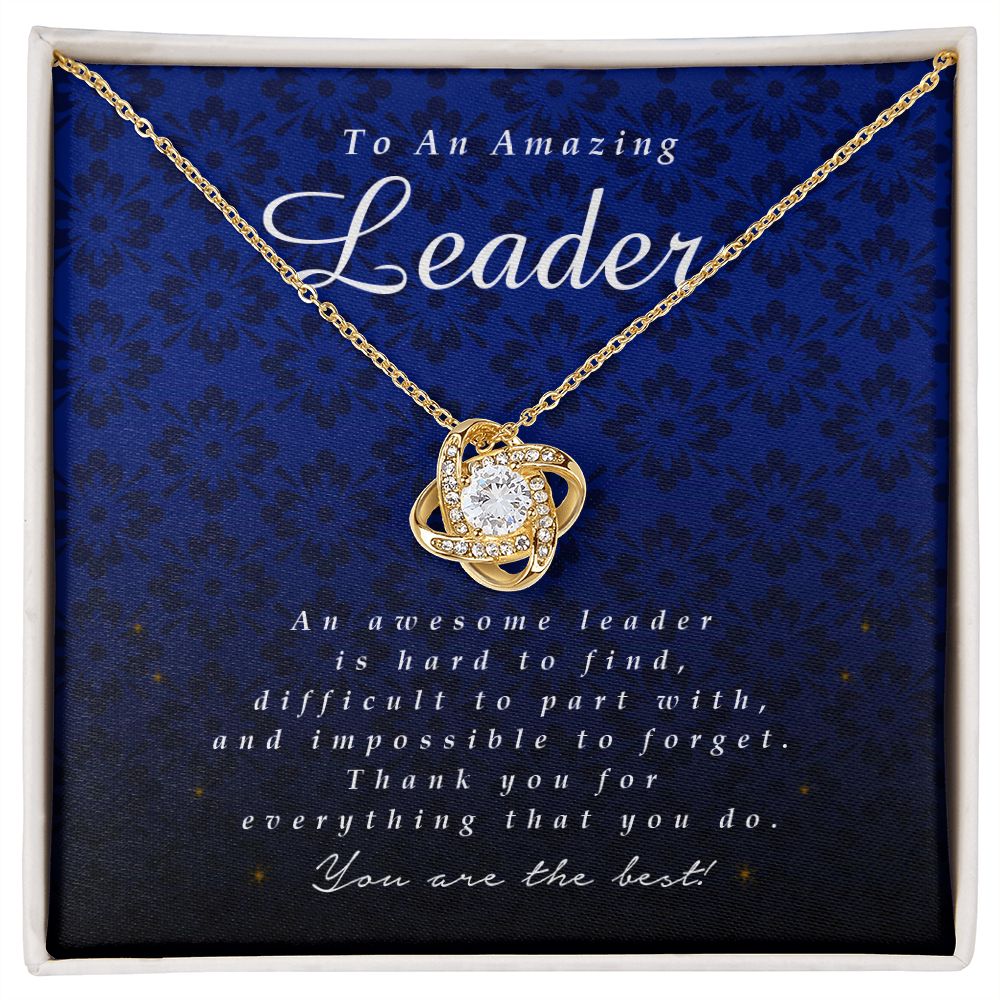 To an Amazing Leader, Love Knot Necklace