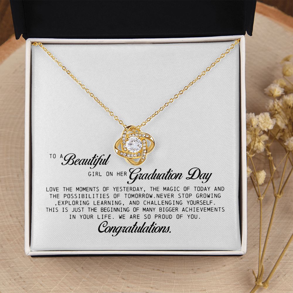 To a Beautiful Girl on Her Graduation Day, Love Knot Necklace