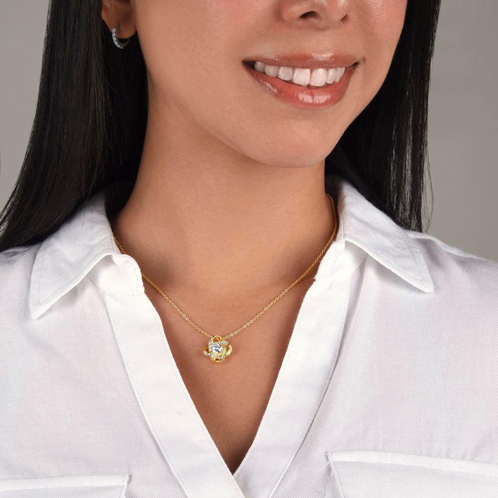 To My Badass Niece " You Are Forever Beautiful" Love Knot Necklace