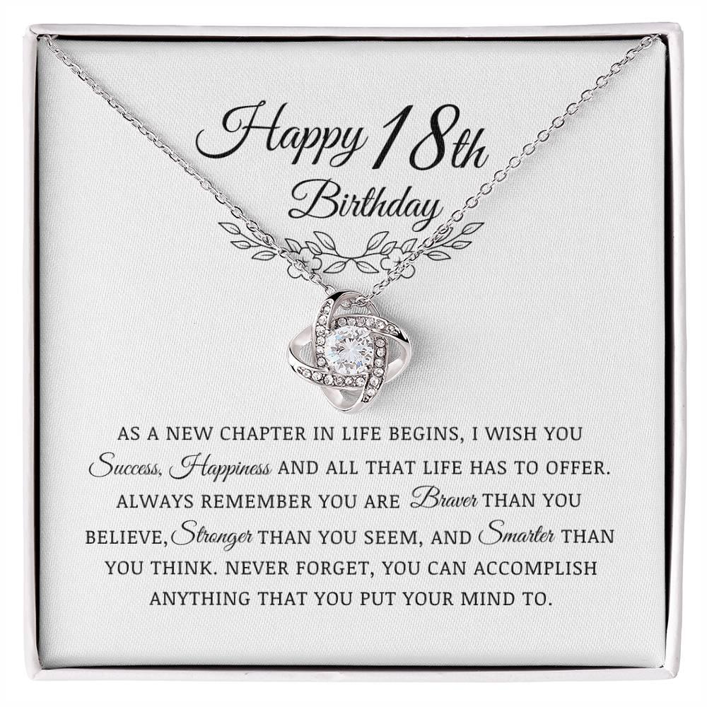 Happy 18th Birthday, Eighteenth Birthday Gift, Jewelry Gift for Daughter Granddaughter, Inspirational Message for Her