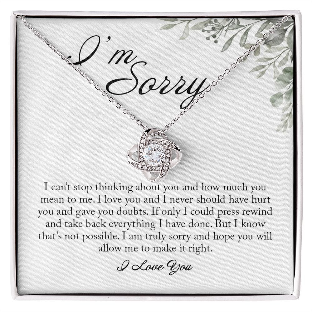 I'm Sorry Gift, Love Knot Necklace