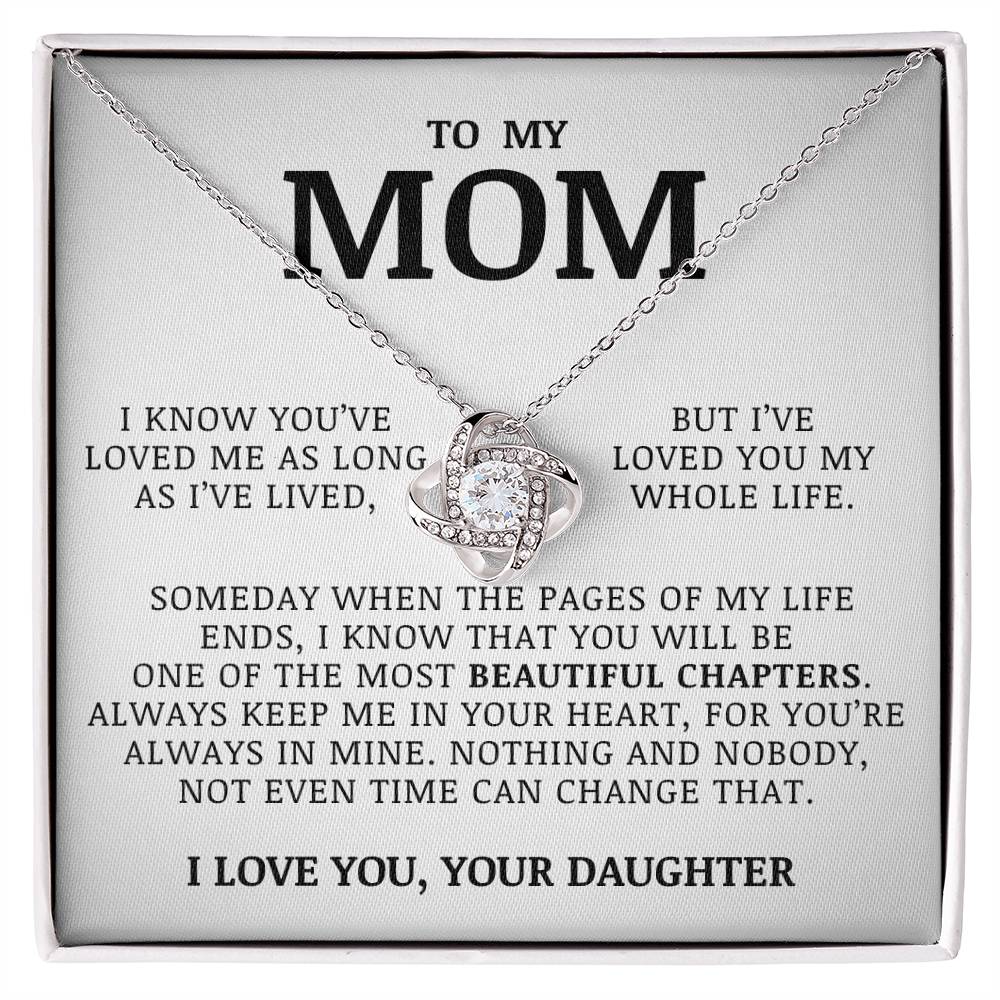 To My Mom "I've Loved You My Whole Life" Necklace