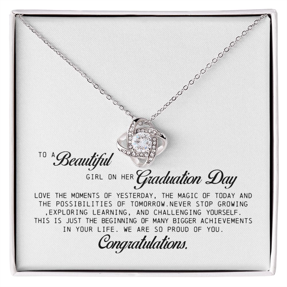 To a Beautiful Girl on Her Graduation Day, Love Knot Necklace
