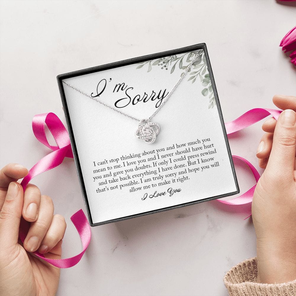 I'm Sorry Gift, Love Knot Necklace