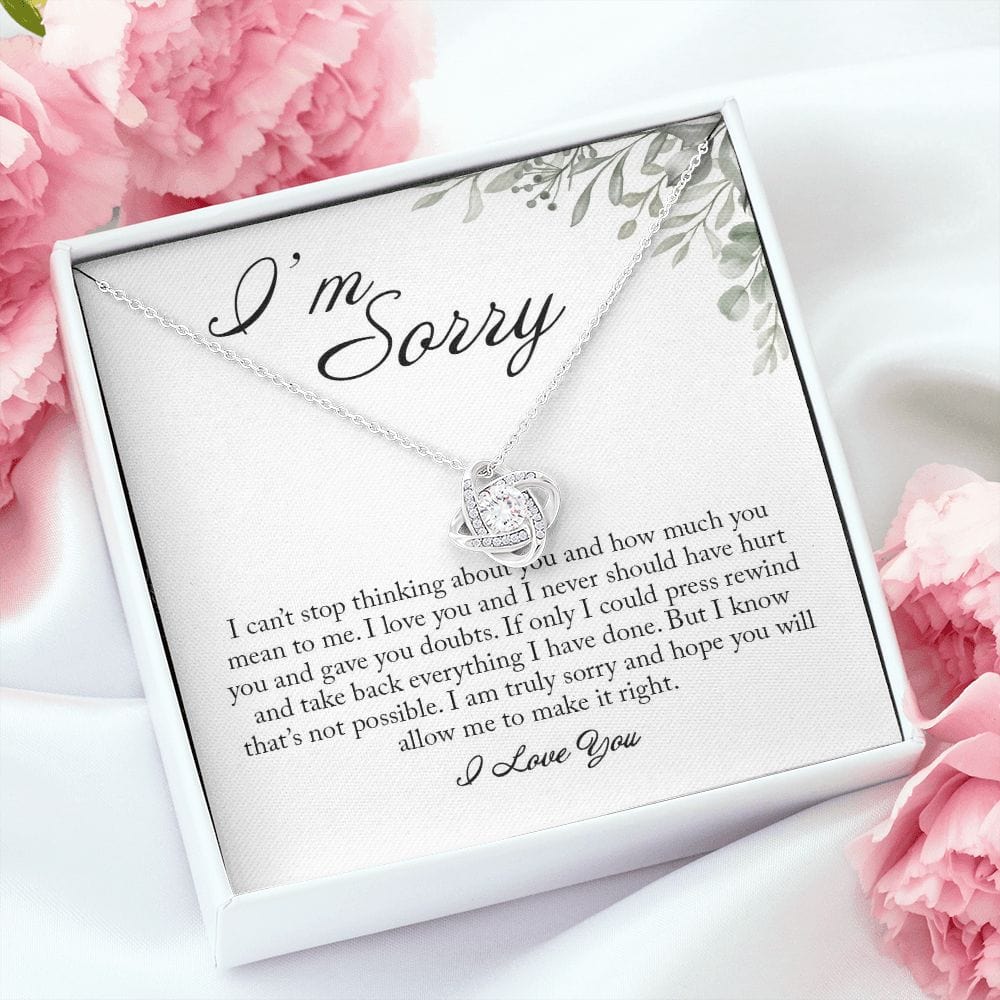 I'm Sorry Gift, Love Knot Necklace