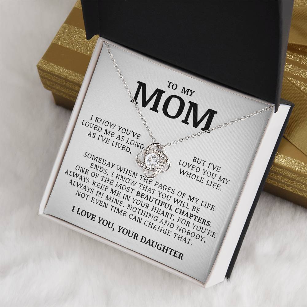 To My Mom "I've Loved You My Whole Life" Necklace