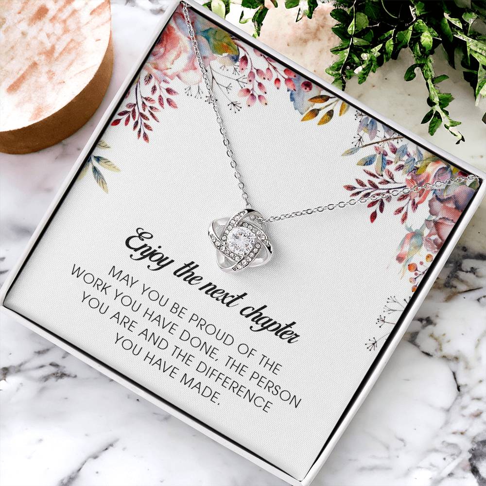 Enjoy The Next Chapter, Love Knot Necklace