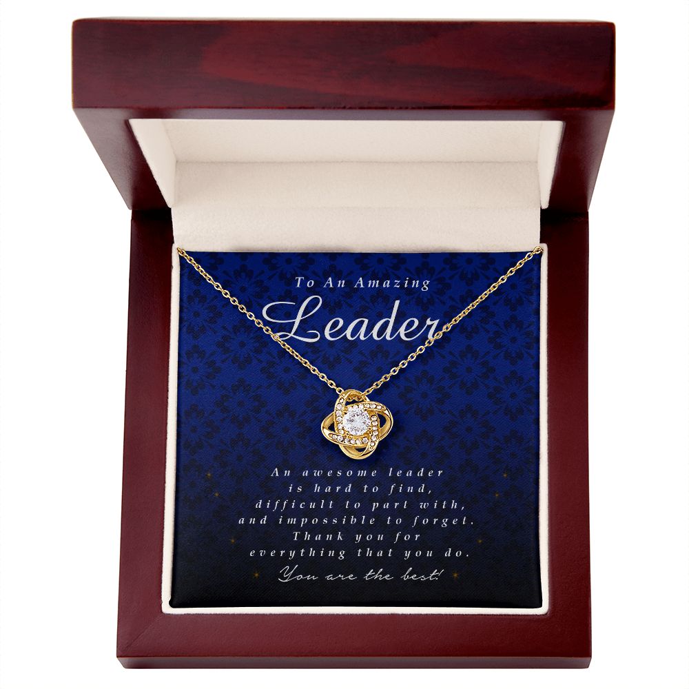 To an Amazing Leader, Love Knot Necklace