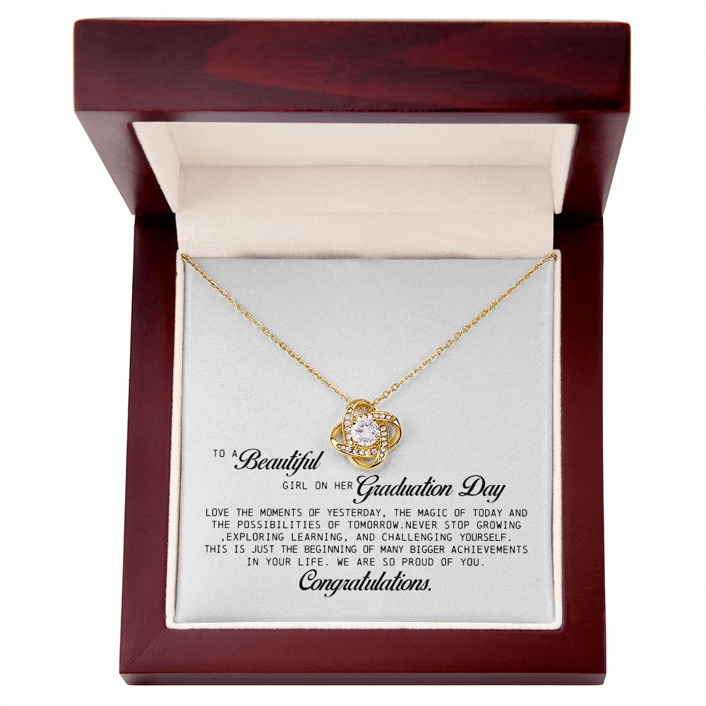 To a Beautiful Girl on Her Graduation Day, Love Knot Necklace