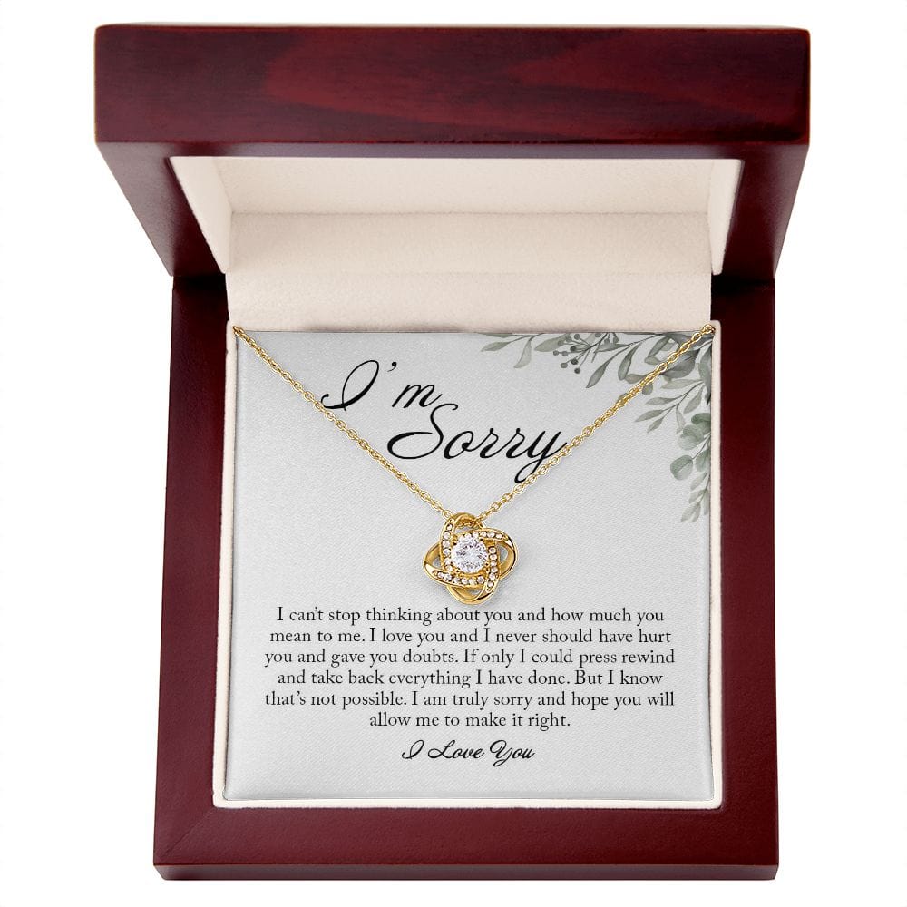 I'm Sorry Gift, Love Knot Necklace
