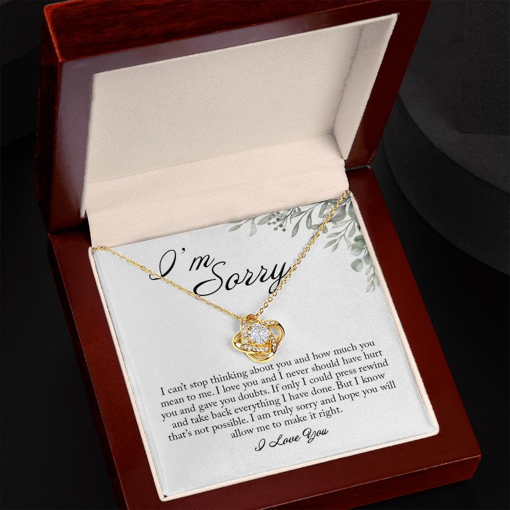 I'm Sorry Gift, Love Knot Necklace