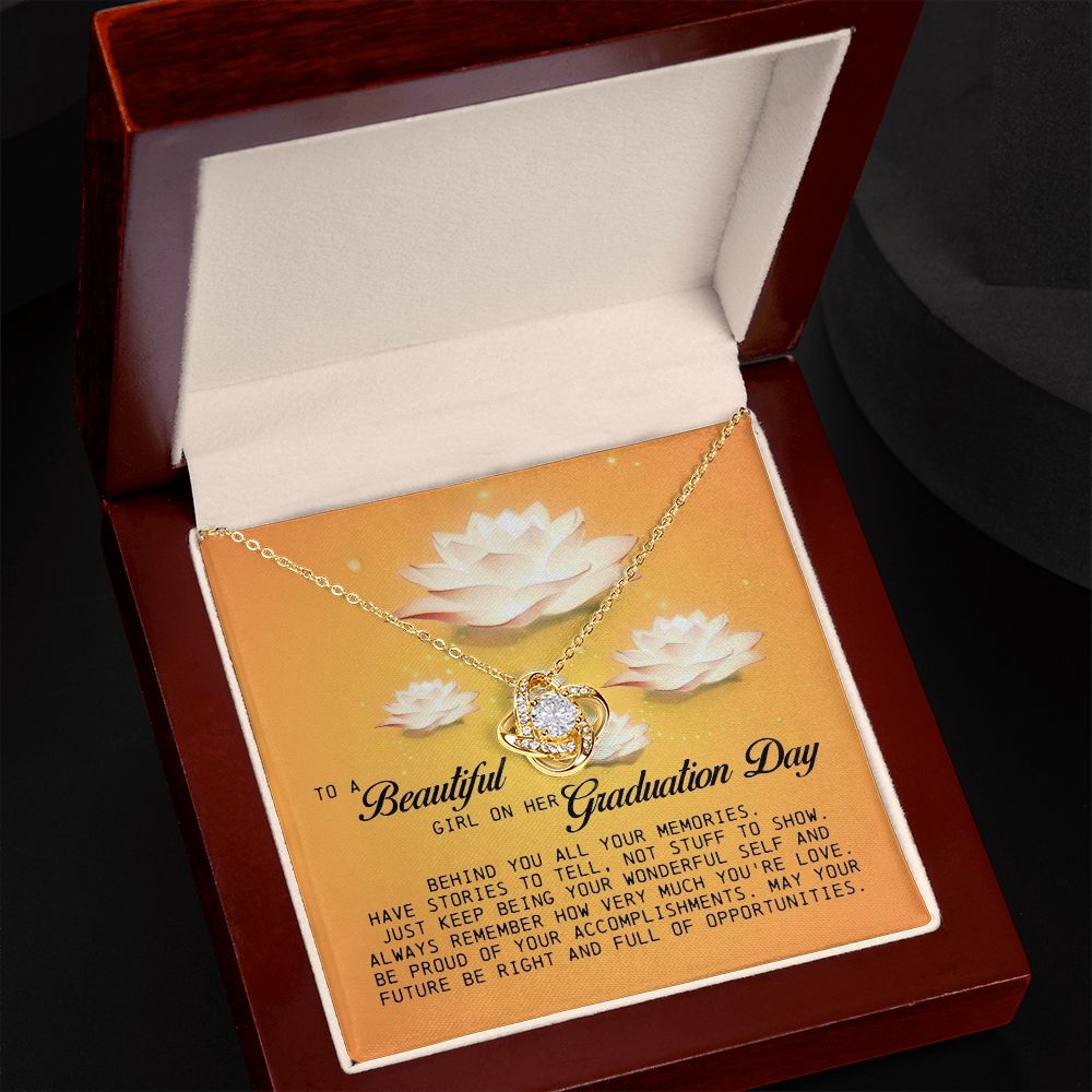 To a Beautiful Girl on Her Graduation Day, Love Knot Necklace