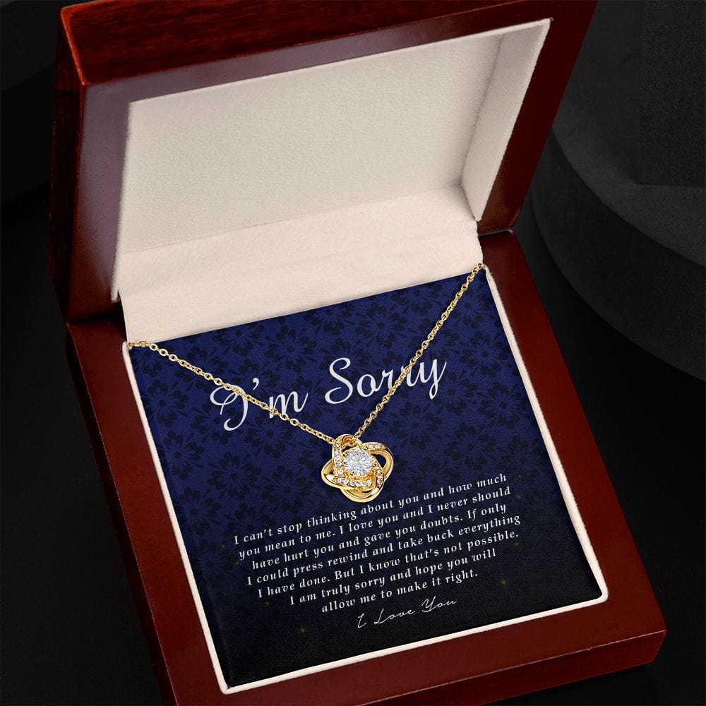 I'm Sorry Gift, Love Knot Necklace