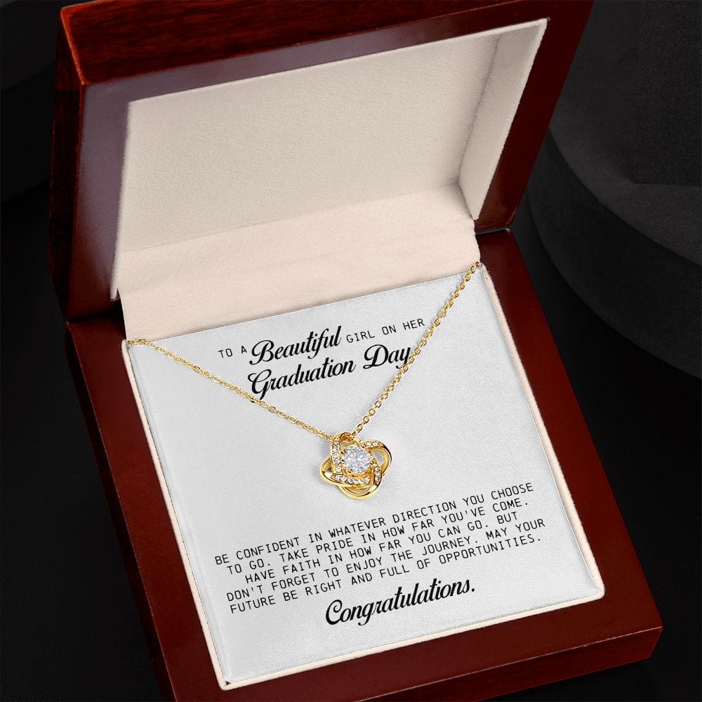 To a Beautiful Girl on Her Graduation Day, Love Knot Necklace
