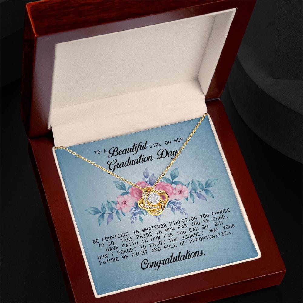 To a Beautiful Girl on Her Graduation Day, Love Knot Necklace