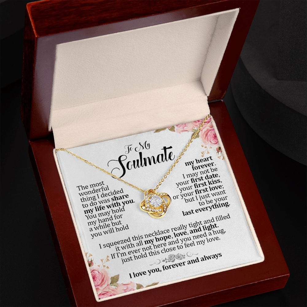 To My Soulmate, Love Knot Necklace