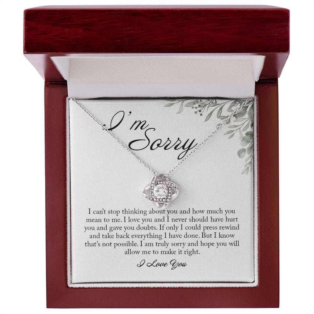 I'm Sorry Gift, Love Knot Necklace