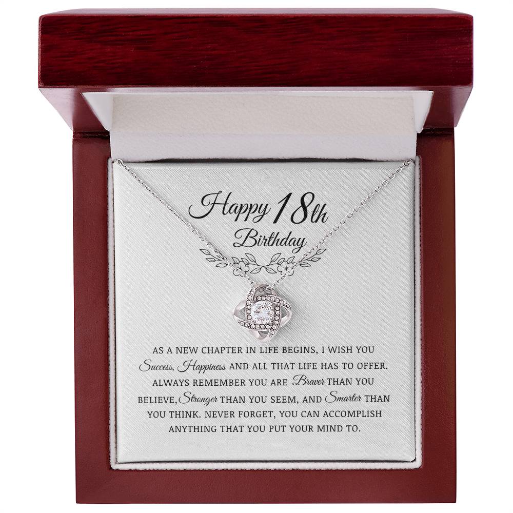 Happy 18th Birthday, Eighteenth Birthday Gift, Jewelry Gift for Daughter Granddaughter, Inspirational Message for Her