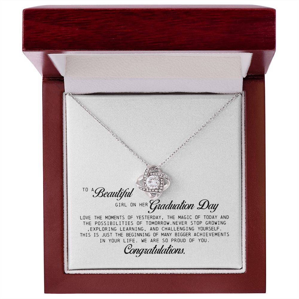 To a Beautiful Girl on Her Graduation Day, Love Knot Necklace