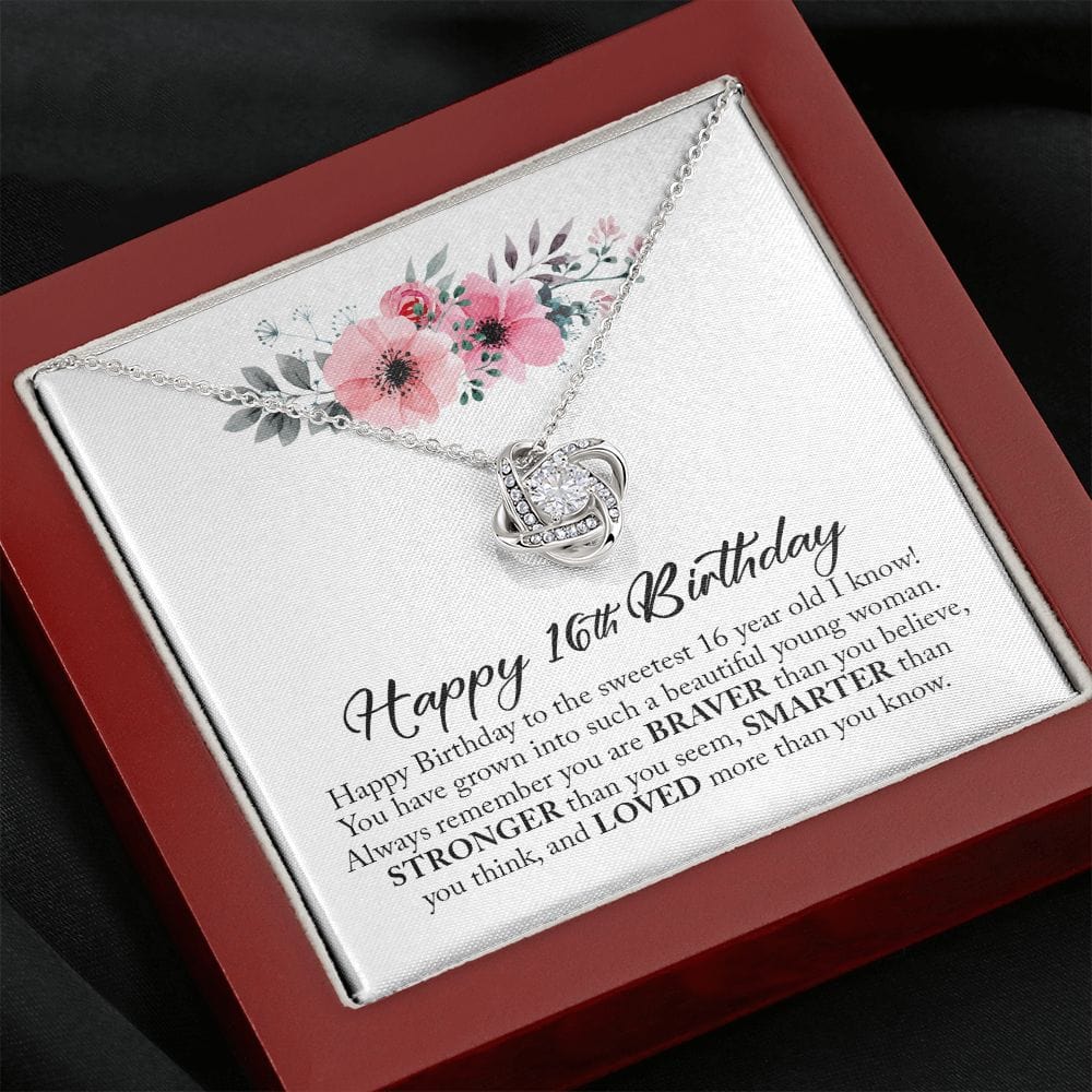 Happy 16th Birthday, Love Knot Necklace