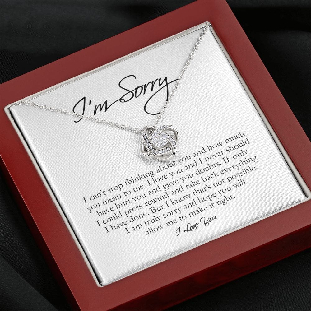 I'm Sorry Gift, Love Knot Necklace