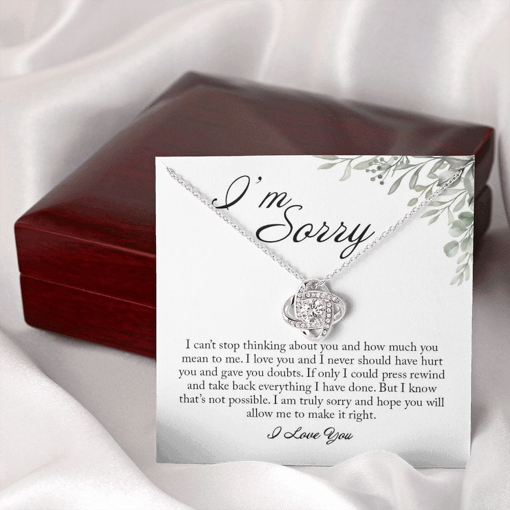 I'm Sorry Gift, Love Knot Necklace