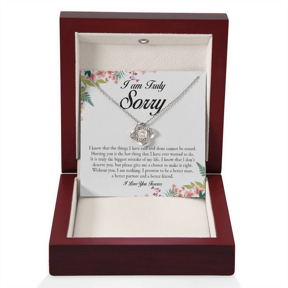 I Am Truly Sorry, Love Knot Necklace