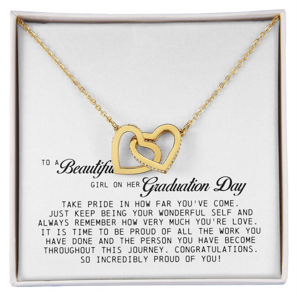 To a Beautiful Girl on Her Graduation Day, Interlocking Hearts Necklace