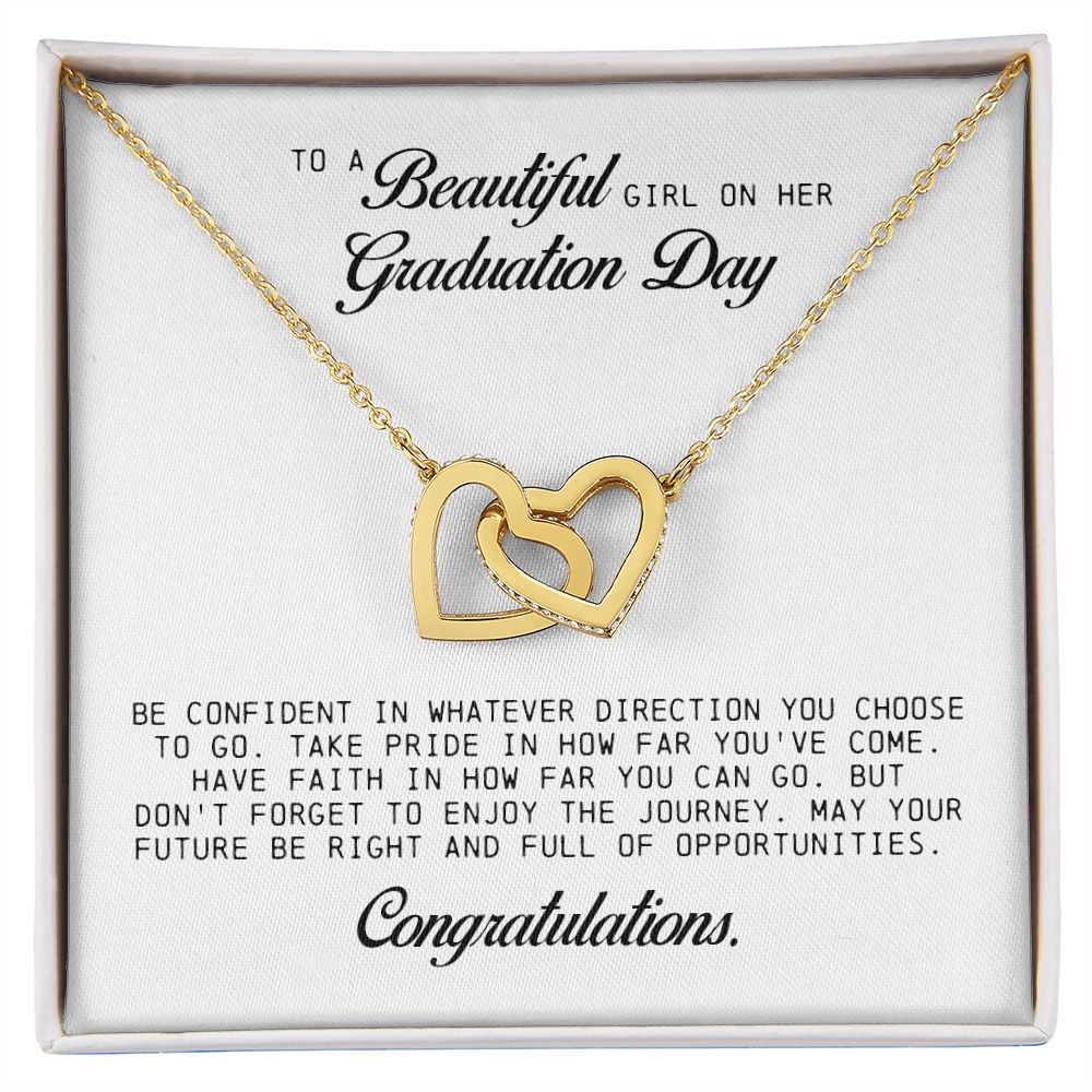 To a Beautiful Girl on Her Graduation Day, Interlocking Hearts Necklace