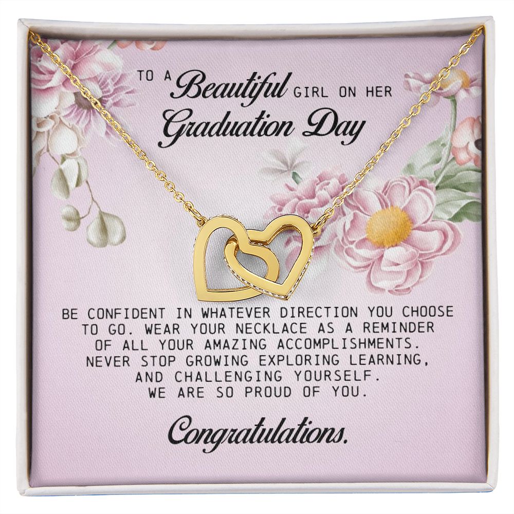 To a Beautiful Girl on Her Graduation Day, Interlocking Hearts Necklace