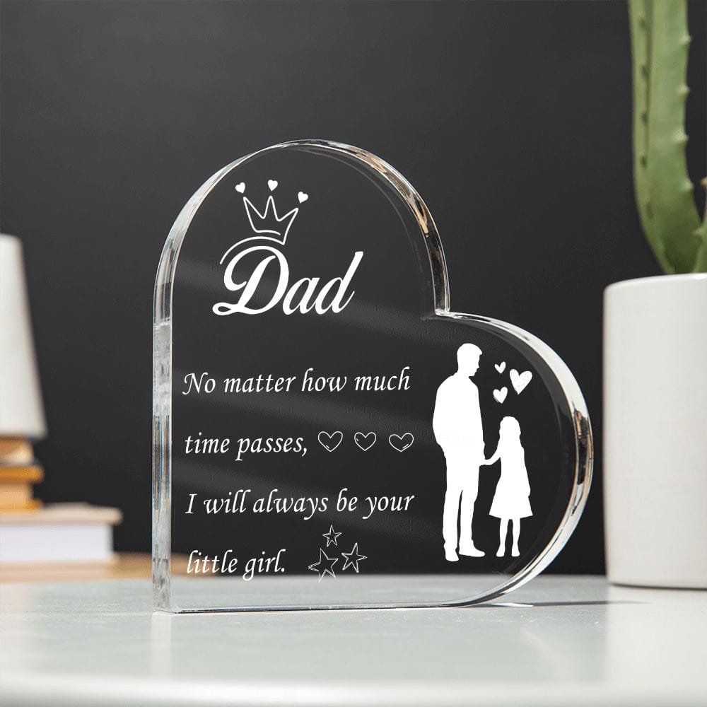 Dad Gift, Acrylic Heart Plaque
