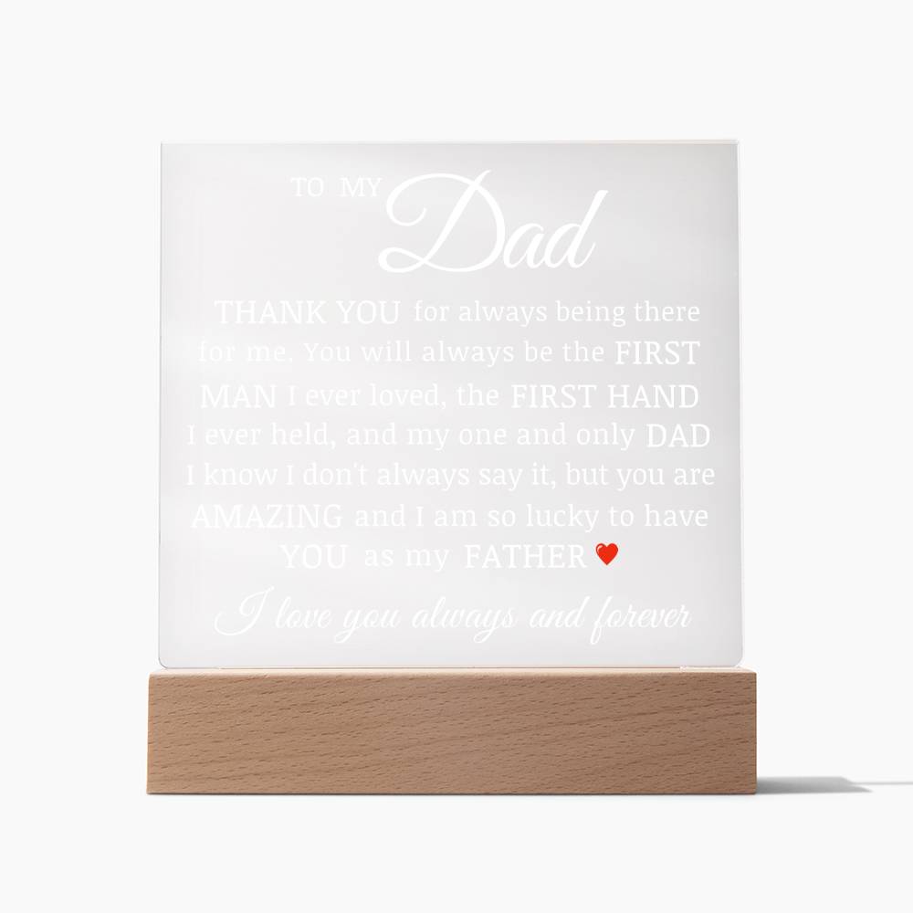 To My Dad, Acrylic Plaque