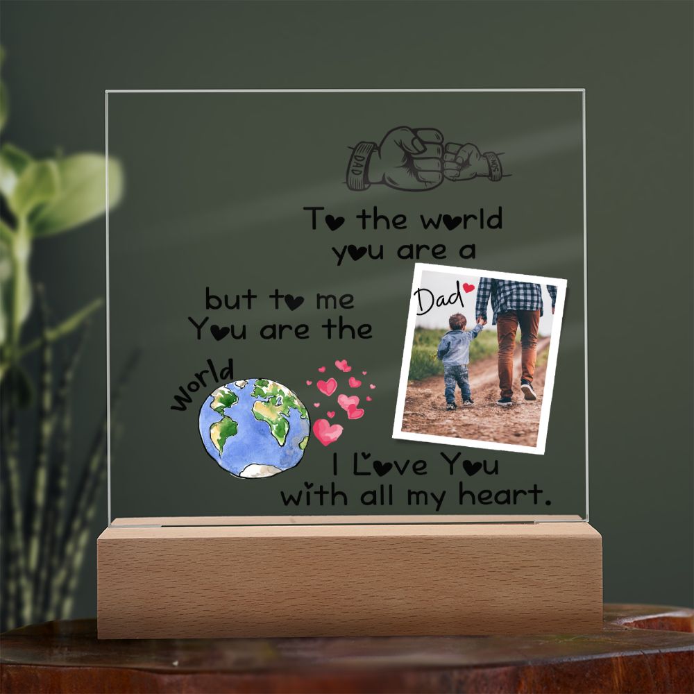 Personalize Acrylic Plaque, Customized Gift for Dad