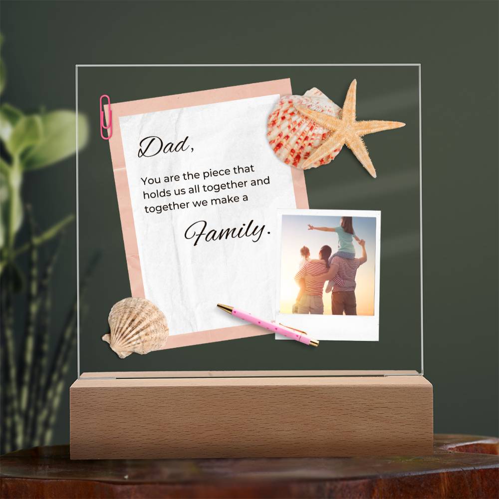Custom Dad Plaque, Acrylic Square Plaque
