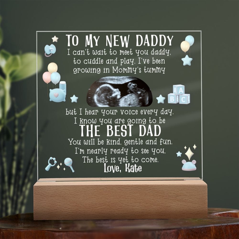 To My New Daddy, Acrylic Square Plaque