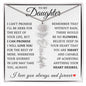 To My Daughter "No Rain No Flowers" Customized Name Necklace
