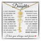 To My Daughter "No Rain No Flowers" Customized Name Necklace
