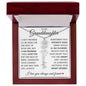 To My Granddaughter "No Rain No Flowers" Name Flower Necklace