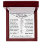 To My Daughter "No Rain No Flowers" Customized Name Necklace
