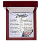 To My Daughter "No Rain, No Flowers" Custom Name Flower Necklace