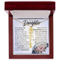 To My Daughter "No Rain, No Flowers" Custom Name Flower Necklace